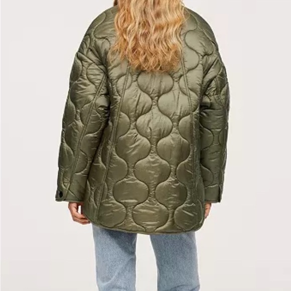 Olive Quilted Jacket - Picture 9 of 11